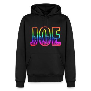 joe rs rainbow - Men’s Premium Organic Hoodie - black - Front - Nico (187cm)