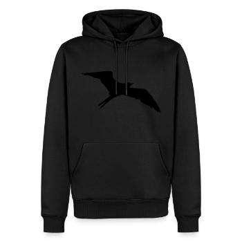 Bird, swallow - Sweat à capuche Premium bio Homme - noir - Devant - Nico (187cm)