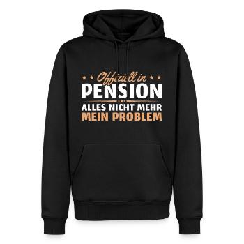 Pension Ruhestand Pensionär - Männer Premium Bio Hoodie - Schwarz - Vorne - Nico (187cm)
