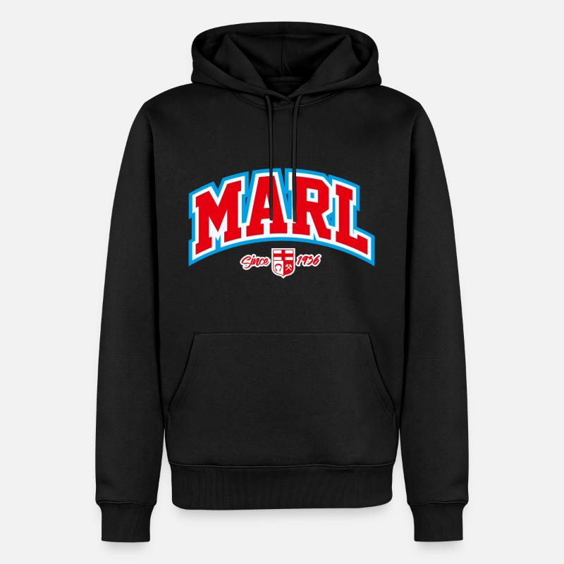MARL - Männer Premium Bio Hoodie - Schwarz