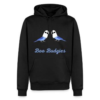 Halloween boo budgies Wellensittiche geist ghost - Männer Premium Bio Hoodie - Schwarz - Vorne - Nico (187cm)