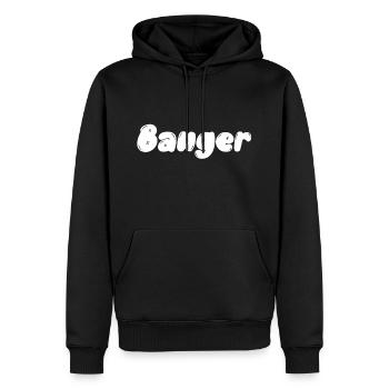 The Banger is You, Banger Vibe, Energie und Stil - Männer Premium Bio Hoodie - Schwarz - Vorne - Nico (187cm)