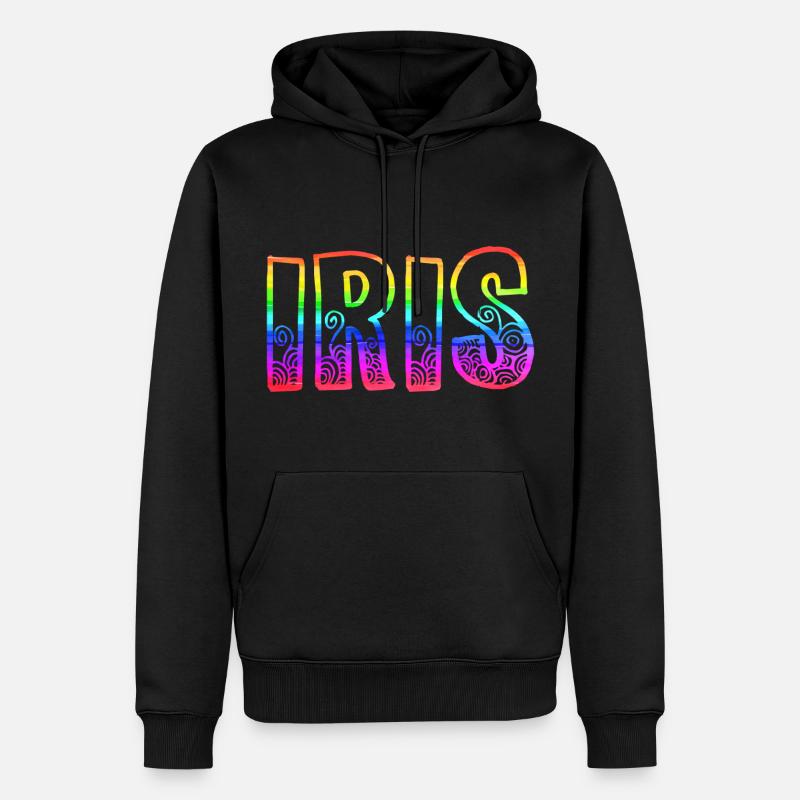 iris rs regenbogen - Männer Premium Bio Hoodie - Schwarz