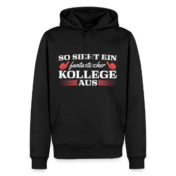 Arbeitskollege Büro bester Kollege - Männer Premium Bio Hoodie - Schwarz - Vorne - Nico (187cm)