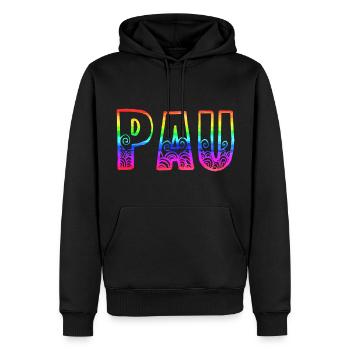pau rs regenbogen - Männer Premium Bio Hoodie - Schwarz - Vorne - Nico (187cm)