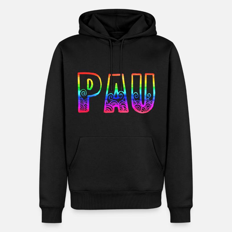 pau rs regenbogen - Männer Premium Bio Hoodie - Schwarz