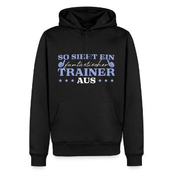 Sportverein Fantastischer Trainer - Männer Premium Bio Hoodie - Schwarz - Vorne - Nico (187cm)