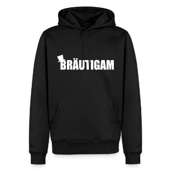 Bräutigam - Männer Premium Bio Hoodie - Schwarz - Vorne - Nico (187cm)
