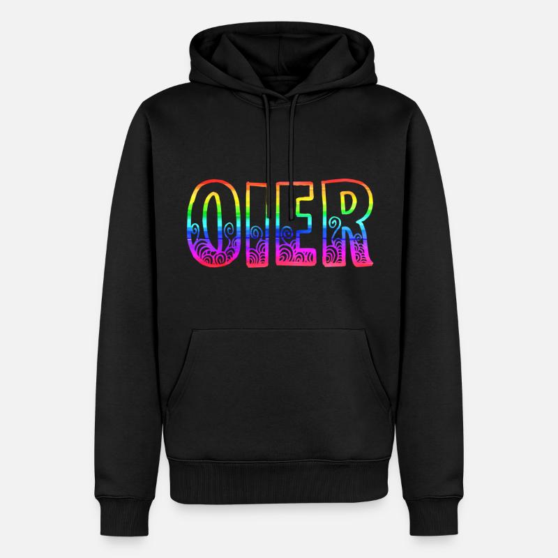 Oier RS Arc-en-ciel - Sweat à capuche Premium bio Homme - noir