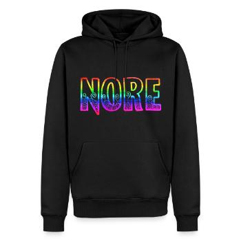 nore rs regenboren - Sweat à capuche Premium bio Homme - noir - Devant - Nico (187cm)
