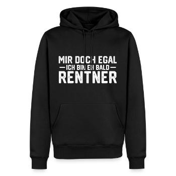 Ruhestand Ich bin eh bald Rentner Altersteilzeit - Männer Premium Bio Hoodie - Schwarz - Vorne - Nico (187cm)