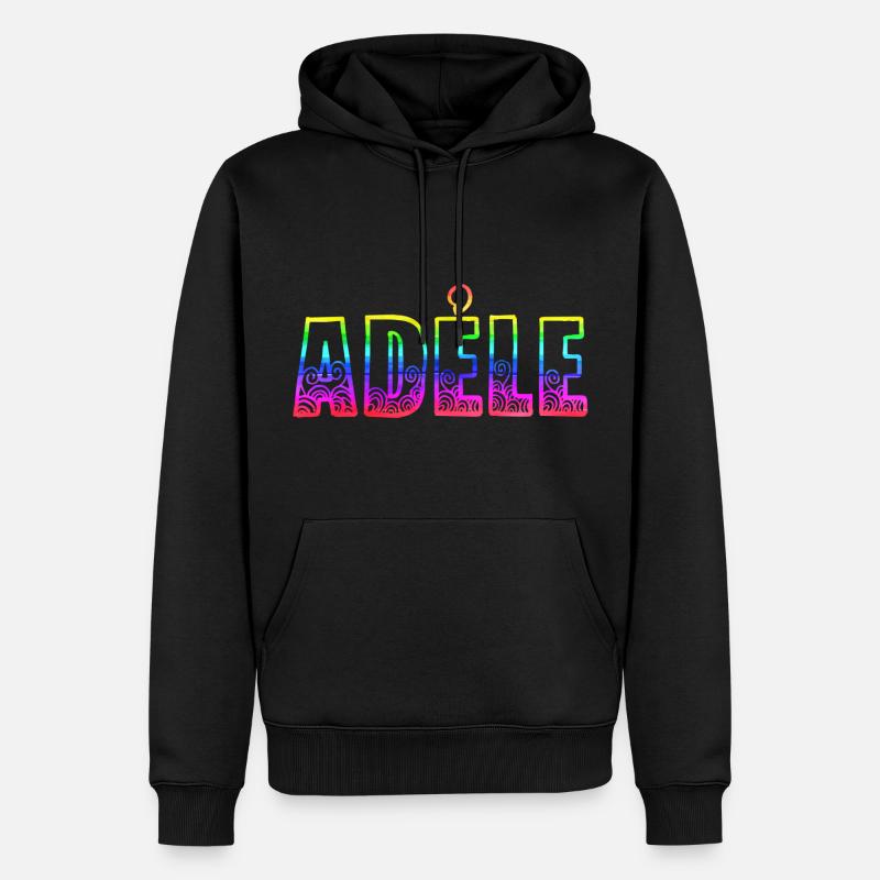 adéle rs regenbogen - Männer Premium Bio Hoodie - Schwarz