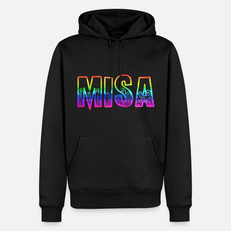 misa rs regenbogen - Männer Premium Bio Hoodie - Schwarz
