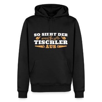 Holzmechaniker Weltbester Tischler Geschenk - Männer Premium Bio Hoodie - Schwarz - Vorne - Nico (187cm)