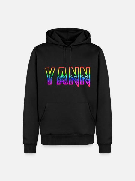 yann rs rainbow - Men’s Premium Organic Hoodie - black