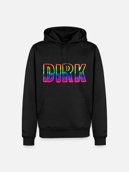 dirk rs regenbogen - Männer Premium Bio Hoodie - Schwarz