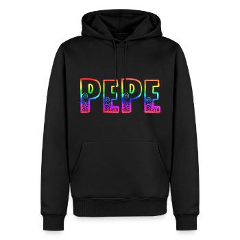 pepe rs regenbogen - Männer Premium Bio Hoodie - Schwarz - Vorne - Nico (187cm)