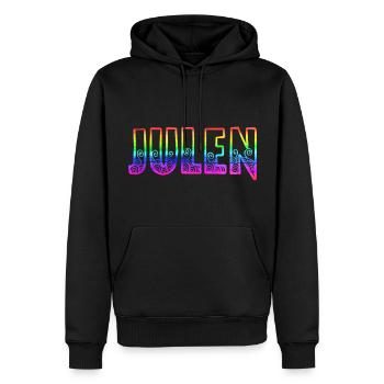 julen rs regenbogen - Männer Premium Bio Hoodie - Schwarz - Vorne - Nico (187cm)