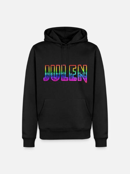 julen rs regenbogen - Männer Premium Bio Hoodie - Schwarz
