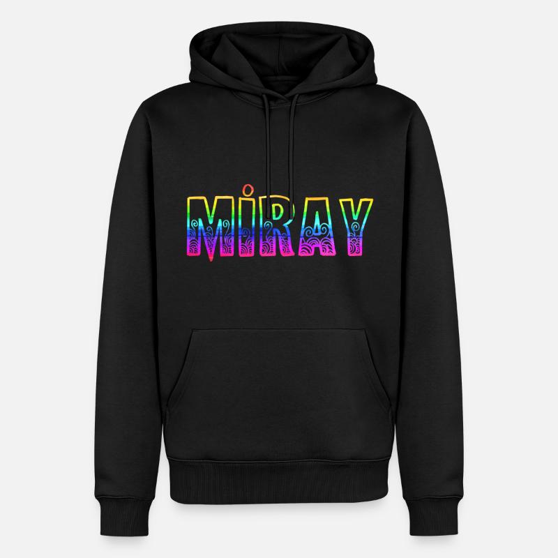 Miray RS Arc-en-ciel - Sweat à capuche Premium bio Homme - noir