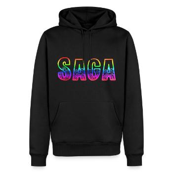 saga rs regenbogen - Männer Premium Bio Hoodie - Schwarz - Vorne - Nico (187cm)