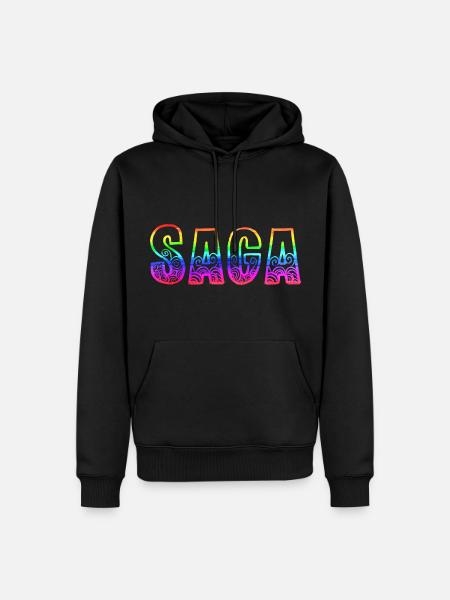 saga rs regenbogen - Männer Premium Bio Hoodie - Schwarz