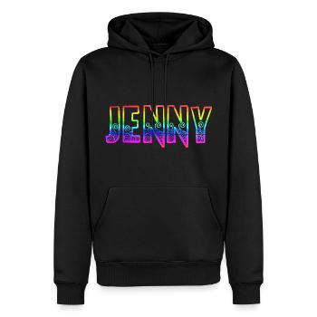 jenny rs regenbogen - Männer Premium Bio Hoodie - Schwarz - Vorne - Nico (187cm)