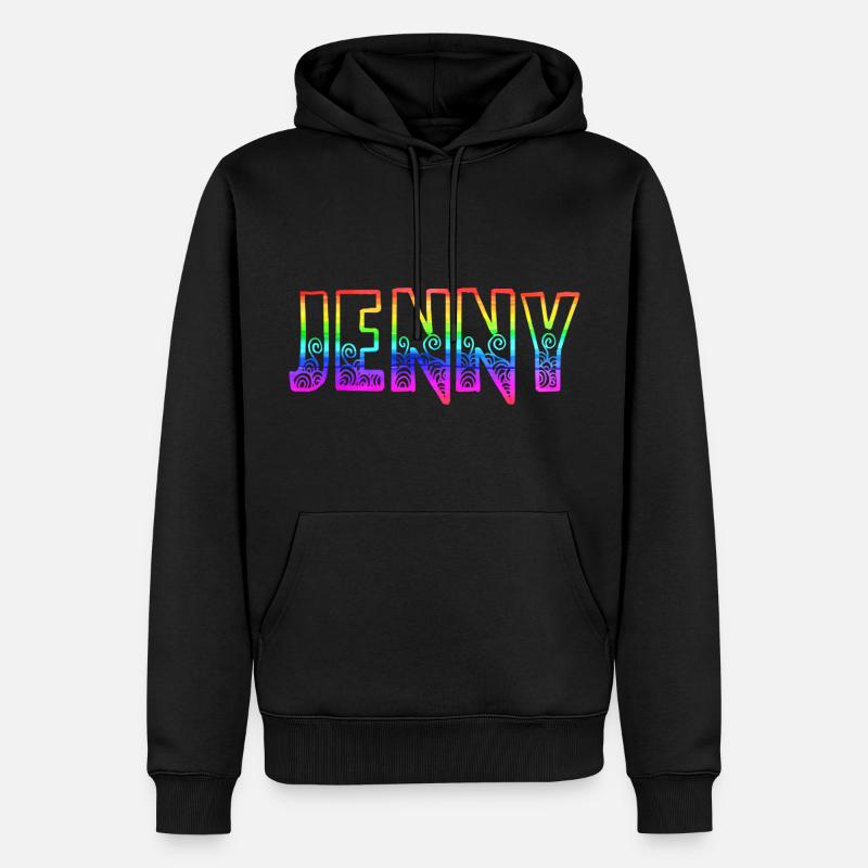 jenny rs regenbogen - Männer Premium Bio Hoodie - Schwarz