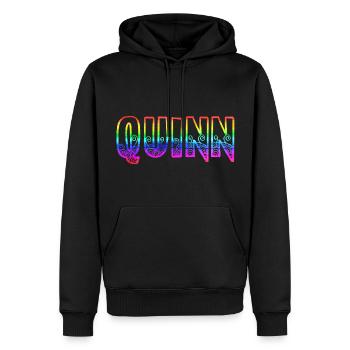 quinn rs regenbogen - Männer Premium Bio Hoodie - Schwarz - Vorne - Nico (187cm)