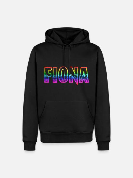 fiona rs regenbogen - Männer Premium Bio Hoodie - Schwarz