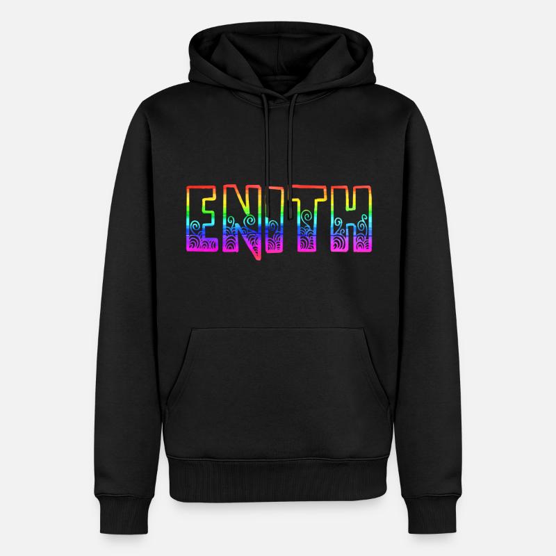 Enith RS Arc-en-ciel - Sweat à capuche Premium bio Homme - noir