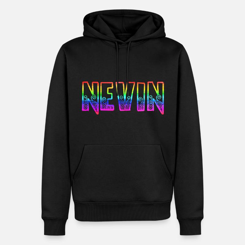 nevin rs regenbogen - Männer Premium Bio Hoodie - Schwarz