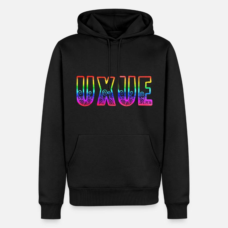 uxue rs regenbogen - Männer Premium Bio Hoodie - Schwarz