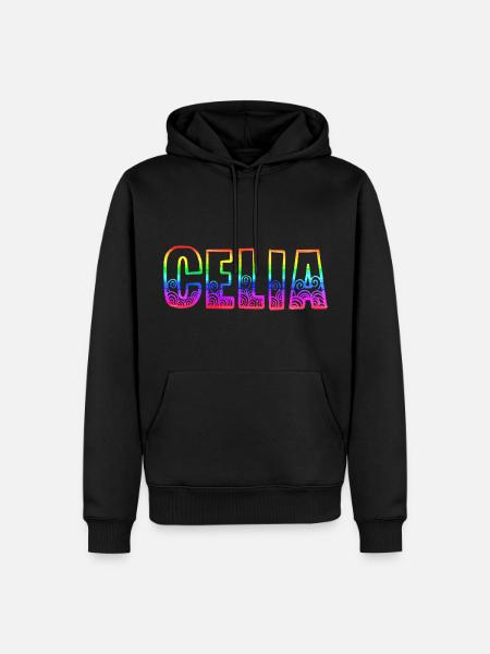 celia rs rainbow - Men’s Premium Organic Hoodie - black