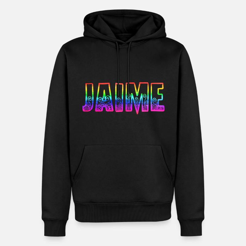 jaime rs regenbogen - Männer Premium Bio Hoodie - Schwarz