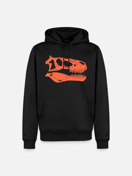 Daspletosaurus fossil skull - Men’s Premium Organic Hoodie - black