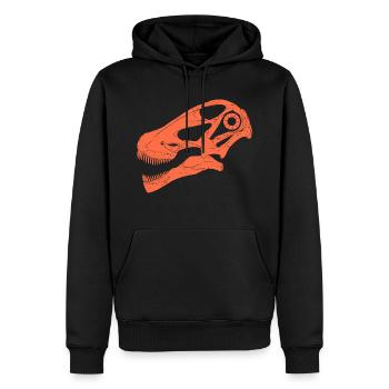 Crâne fossile d’Argentinosaurus - Sweat à capuche Premium bio Homme - noir - Devant - Nico (187cm)