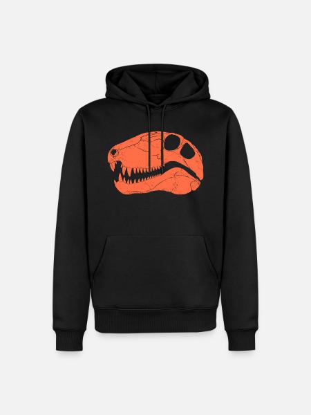 Dimetrodon fossil skull - Men’s Premium Organic Hoodie - black