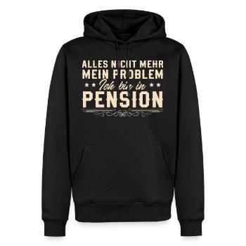 Pensionär Nicht mehr mein Problem Pension - Männer Premium Bio Hoodie - Schwarz - Vorne - Nico (187cm)