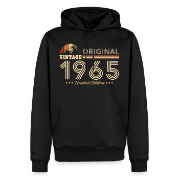 Berge 1965 Jahrgang Geburtstag Geschenk - Männer Premium Bio Hoodie - Schwarz - Vorne - Nico (187cm)