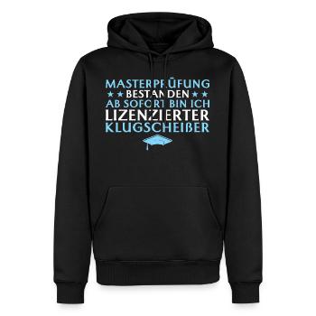 Masterprüfung bestanden Studium Abschluss - Männer Premium Bio Hoodie - Schwarz - Vorne - Nico (187cm)