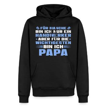 Handwerker Papa Vatertag - Männer Premium Bio Hoodie - Schwarz - Vorne - Nico (187cm)