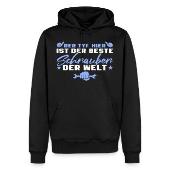 Kfz Mechaniker Bester Schrauber Geschenkidee - Männer Premium Bio Hoodie - Schwarz - Vorne - Nico (187cm)