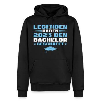 Studium Abschluss Bachelor 2025 - Männer Premium Bio Hoodie - Schwarz - Vorne - Nico (187cm)