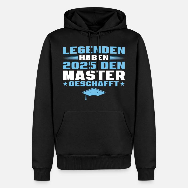 Studium Abschluss Master 2025 - Männer Premium Bio Hoodie - Schwarz