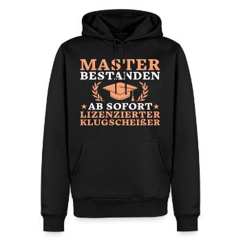 Master Abschluss bestandenes Studium - Männer Premium Bio Hoodie - Schwarz - Vorne - Nico (187cm)