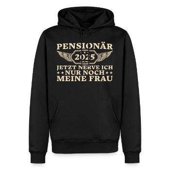 Pensionär 2025 Ehemann Pensionierter Beamter - Männer Premium Bio Hoodie - Schwarz - Vorne - Nico (187cm)