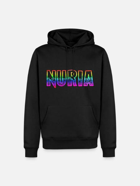Nuria RS Rainbow - Men’s Premium Organic Hoodie - black