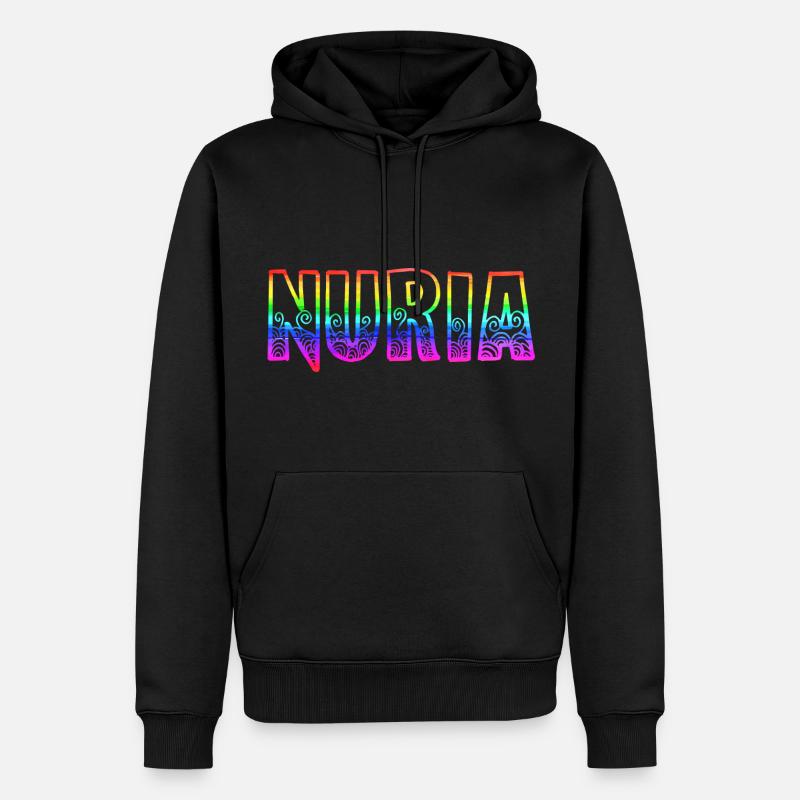 Nuria RS Arc-en-ciel - Sweat à capuche Premium bio Homme - noir