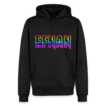 EFNAN RS Arc-en-ciel - Sweat à capuche Premium bio Homme - noir - Devant - Nico (187cm)